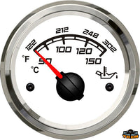 Oil temperature indicator outer diameter 59 mm black color - Black colour - Range 50-150°C - Dimensions mm ext.59-int.52-H45 - Volts12/24 [L3280035]