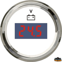 Digital voltmeter outer diameter 59 mm black color - Black colour - Scala 9/32V - Dimensions mm ext.59-int.52-H45 - Volts12/24 [L3280121]