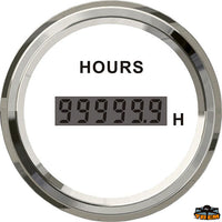 Digital hour meter outer diameter 59 mm black color - Black colour - Scale 0-99999H - Dimensions mm ext.59-int.52-H45 - Volts12/24 [L3280630]