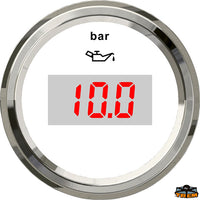 Digital oil pressure outer diameter 59 mm black color - Black colour - 10-184 Ω signal - Display 0-10 Bar - Dimensions mmext.59-int.52-H45 [L3280185]