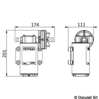 Self-priming electric pump 12 V 26 l/min
