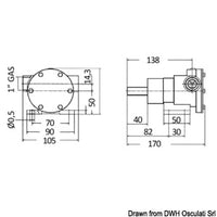 Nauco 335 pump 107 l rubber ring