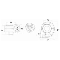 Centrifugal extractor wall mounting 12 V 19 A