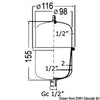 Accumulator tank f. fresh w. pump/water heater 1 l