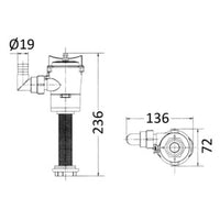 Europump in-line bulkhead pump fish tank aeration