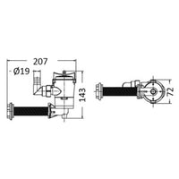 Europump 90° bulkhead pump fish tank aeration