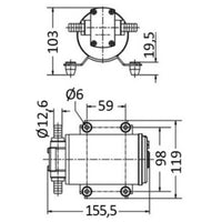 Pumpe for oil, gasoil, viscous fluids 24 V