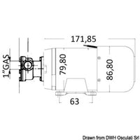 Self-priming bilge pump 24 V 80 l/m