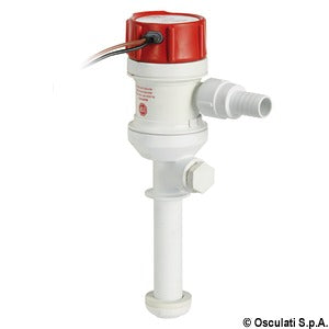 Rule tank aerator pump vertical outlet