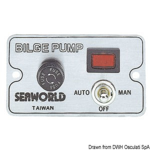 Manual panel switch for electric bilge pumps
