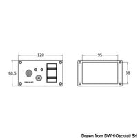 Panel switch with audible alarm for bilge pumps