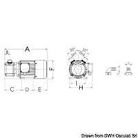 Professional bronze self-priming pump 75 l/min