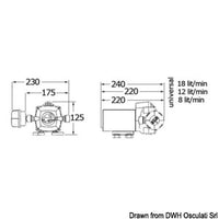 WHALE Universal fresh water pump 12 l/min 12 V