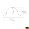 Surface mount compass C3 black color - Black colour - Model C3 [L4580003]