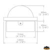 Flush mount compass C15-150 series white color - White colour - Model C15 [L4515174]