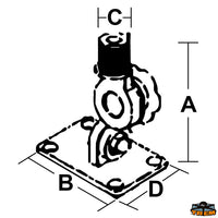 Articulated base - A mm 97 - B mm 103 - C mm 25 - D mm63 [L3154043]