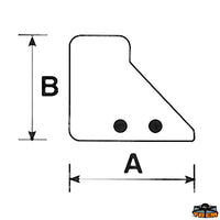 Stabilizers Hydrofoil Fin for engines 50 hp - A mm 264 - B mm 216 - For engines > 50 HP [L3288061]