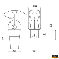 Top Mount Control Morse MT3 single lever - Single lever [L5303001]