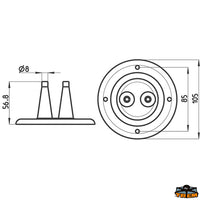 Double cable bellow diameter 8 mm grey color - Grey colour [L5308079]