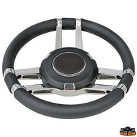Steering wheel with Aisi 316
stainless steel spokes - Ø mm 350 - Crown color Black - Soft PU crown [L5180335]