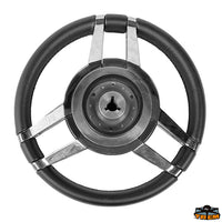 Steering wheel with Aisi 316
stainless steel spokes - Ø mm 350 - Crown color Black - Soft PU crown [L5180335]