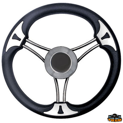 Steering wheel with flatmodel stainless steel spokes Trem L5180313