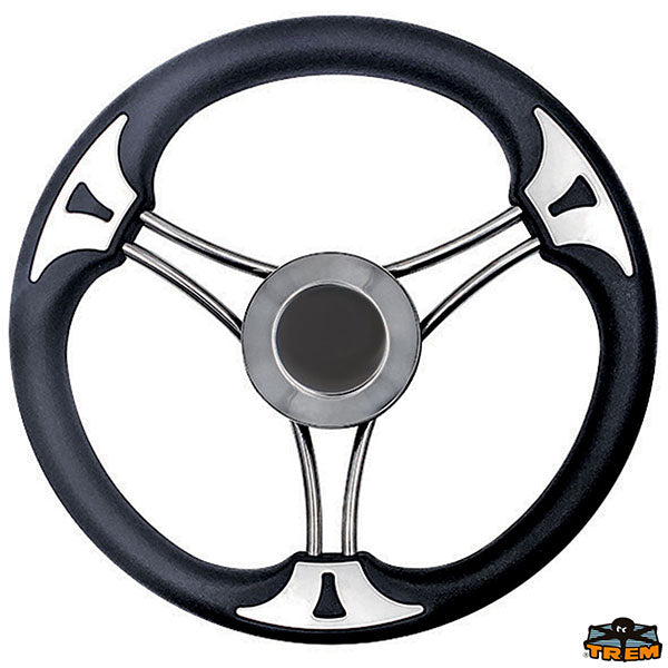 Steering wheel with flatmodel stainless steel spokes Trem L5180313