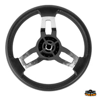 Steering wheel with stainless
steel spokes - Ø mm 350 - Crown color Black - Soft PU crown [L5180326]