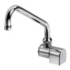 Folding spout with flow restrictor
