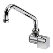 Folding spout with flow restrictor