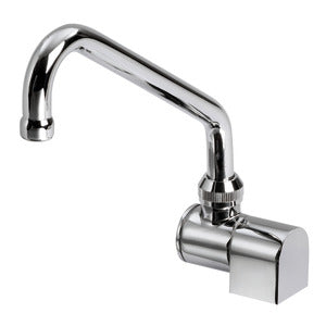 Folding spout with flow restrictor