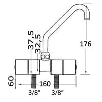 Swivelling tap Slide series high cold/hot water