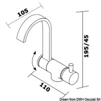 Style foldable hot/warm water mixer