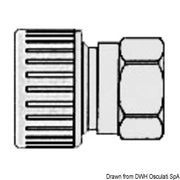 Hydrofix system brass joint 3/4" female/fem. 22 mm