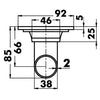 Oval cockpit drain
