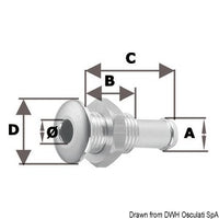 Mini skin fitting AISI 316 flush mount 1/4"