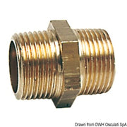 Brass double nipple 3/8"
