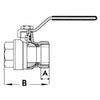 Ball valve chromed brass 4"