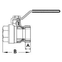 Ball valve chromed brass 4"