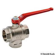 Ball ball brass 3-way 3/4" L