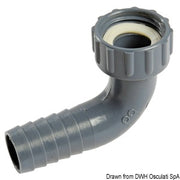 90° female hose adaptor 3/4" x 19 mm