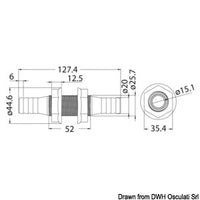 Nylon thru-hull fitting
