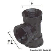 Thermopolymer T-joint 3/4"-1/2"