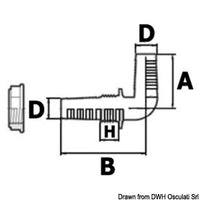 Thermopolymer bulkhead 1/2" x 15-17 mm