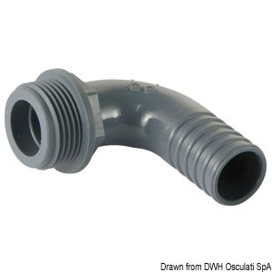 90° PP hose adapter 1/2