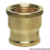 Brass joint sleeve female/female 1/2" x 3/4"