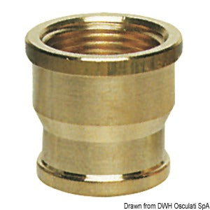Brass joint sleeve female/female 3/4" x 1"