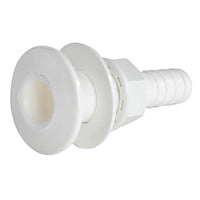 Seacock white plastic w/hose adaptor 1"1/2