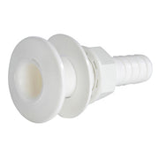 Seacock white plastic w/hose adaptor 1"1/4