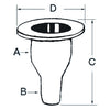 Seacock white plastic w/hose adaptor 3/4"